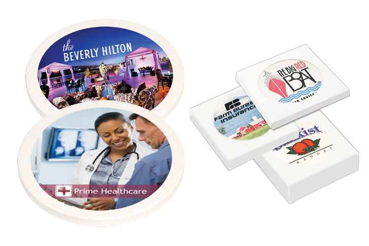 Ceramic Coaster with Gift Box – 2 Coaster Set, Full Color Ceramic Coaster with Gift Box – 2 Coaster Set, Full Color